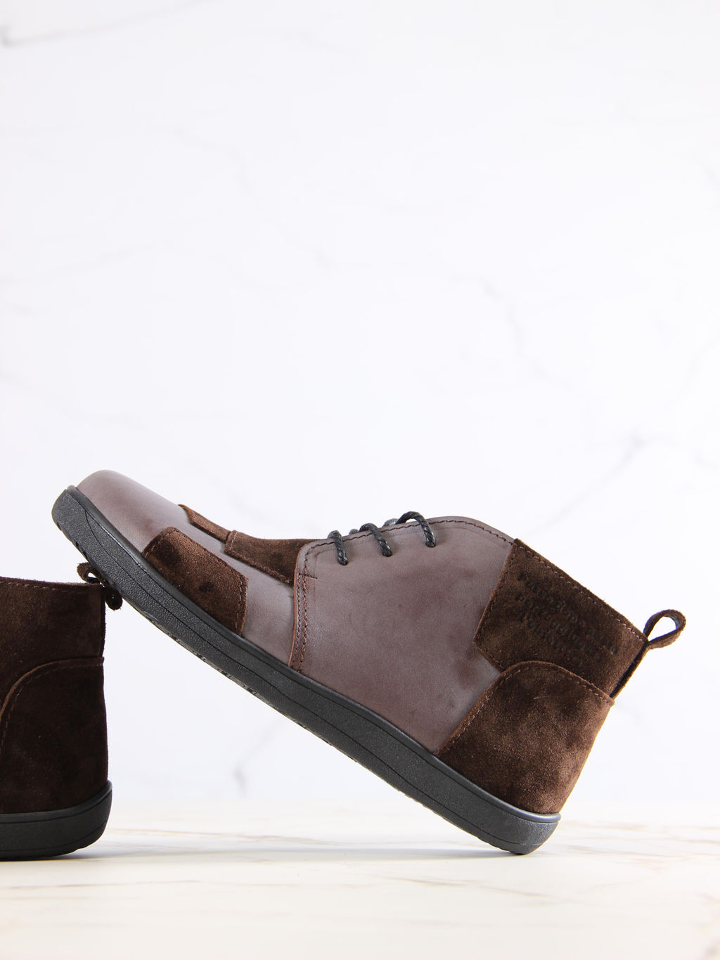 Ботинки 305.Натаbl. Вакса коричневая+корич замша/Байка