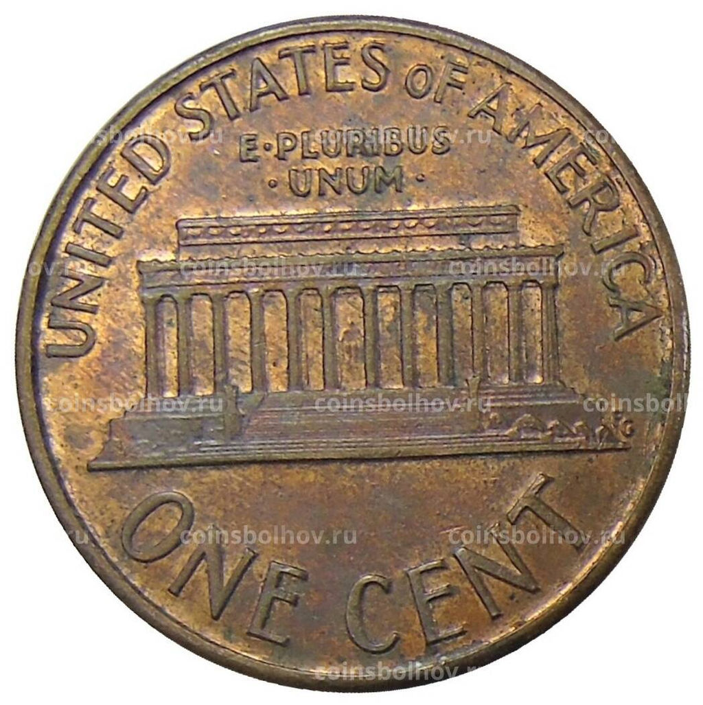 Монета 1 цент 1987 года США
