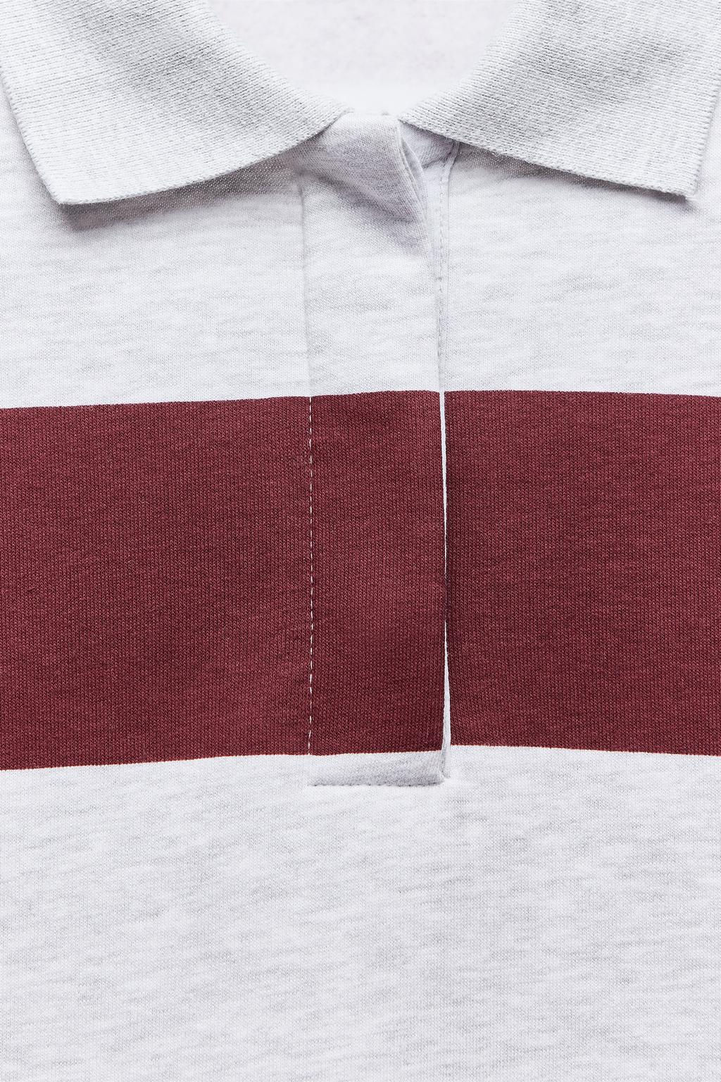 VARSITY POLO COLLAR SWEATSHIRT - Zara фото 8