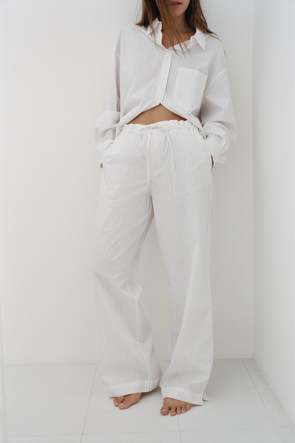 STRIPED PYJAMA TROUSERS - Zara фото 3