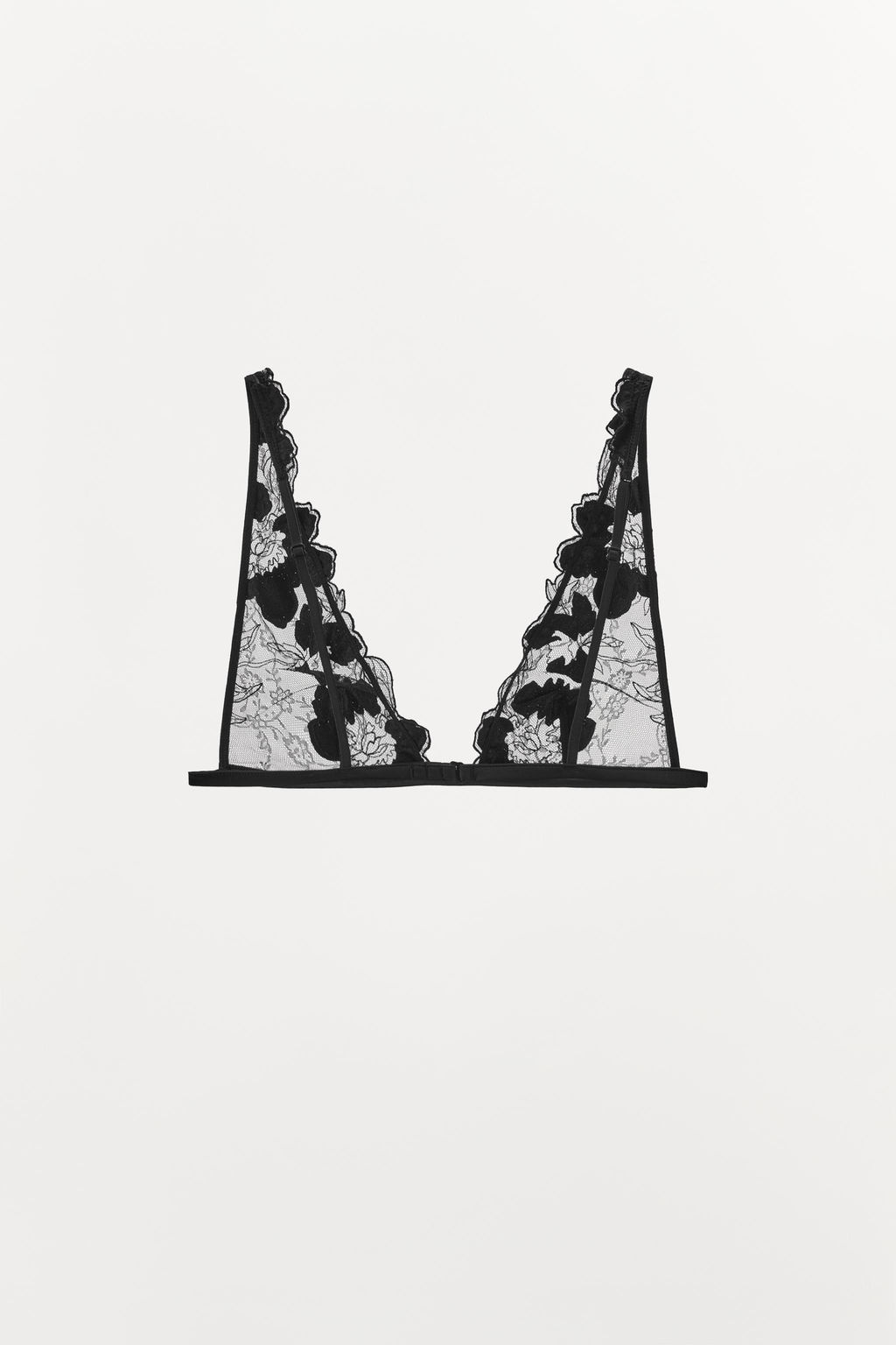 FLORAL LACE TRIANGLE BRALETTE - Zara фото 5