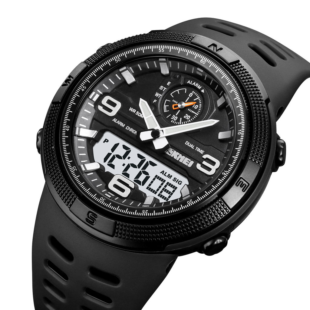 Часы наручные Skmei мужские электронные спортивные 1655black-white