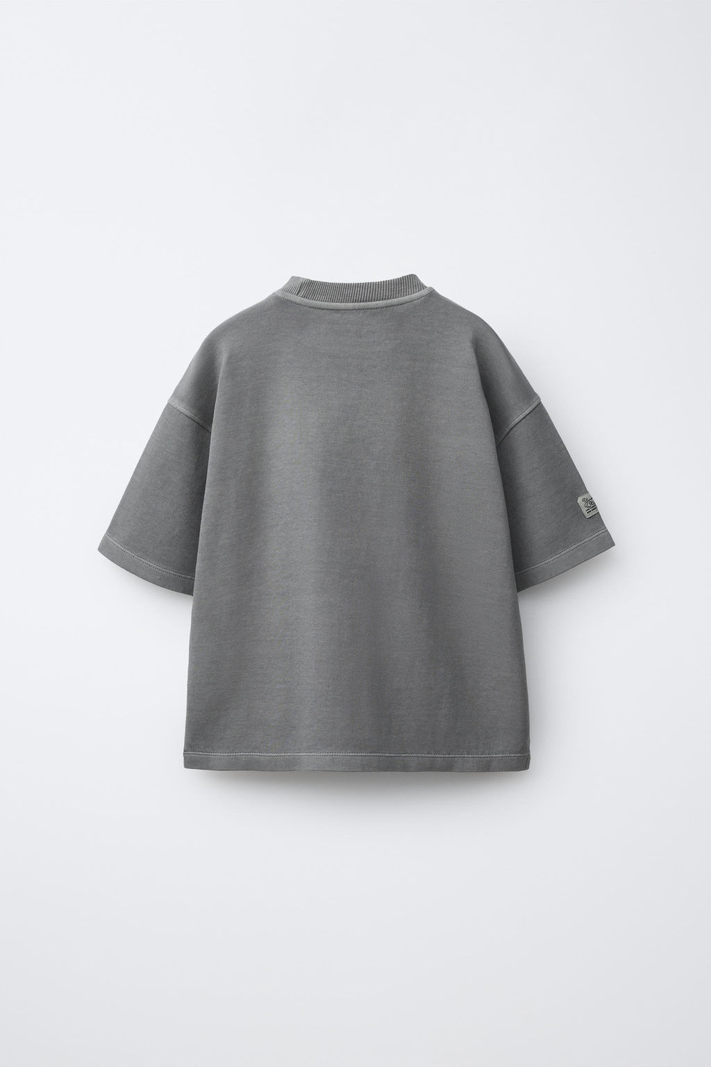 CAMISETA INTERLOCK GARMENT DYE / Gris - Zara фото 2