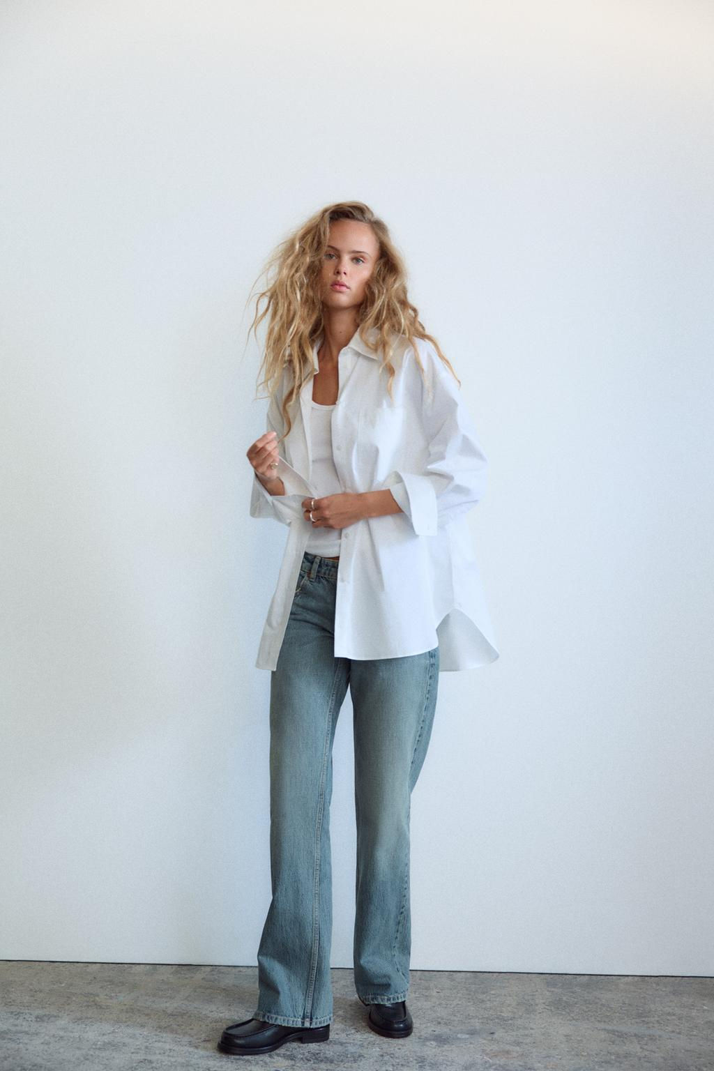 FEW ITEMS LEFT TRF WIDE-LEG LOW-RISE JEANS