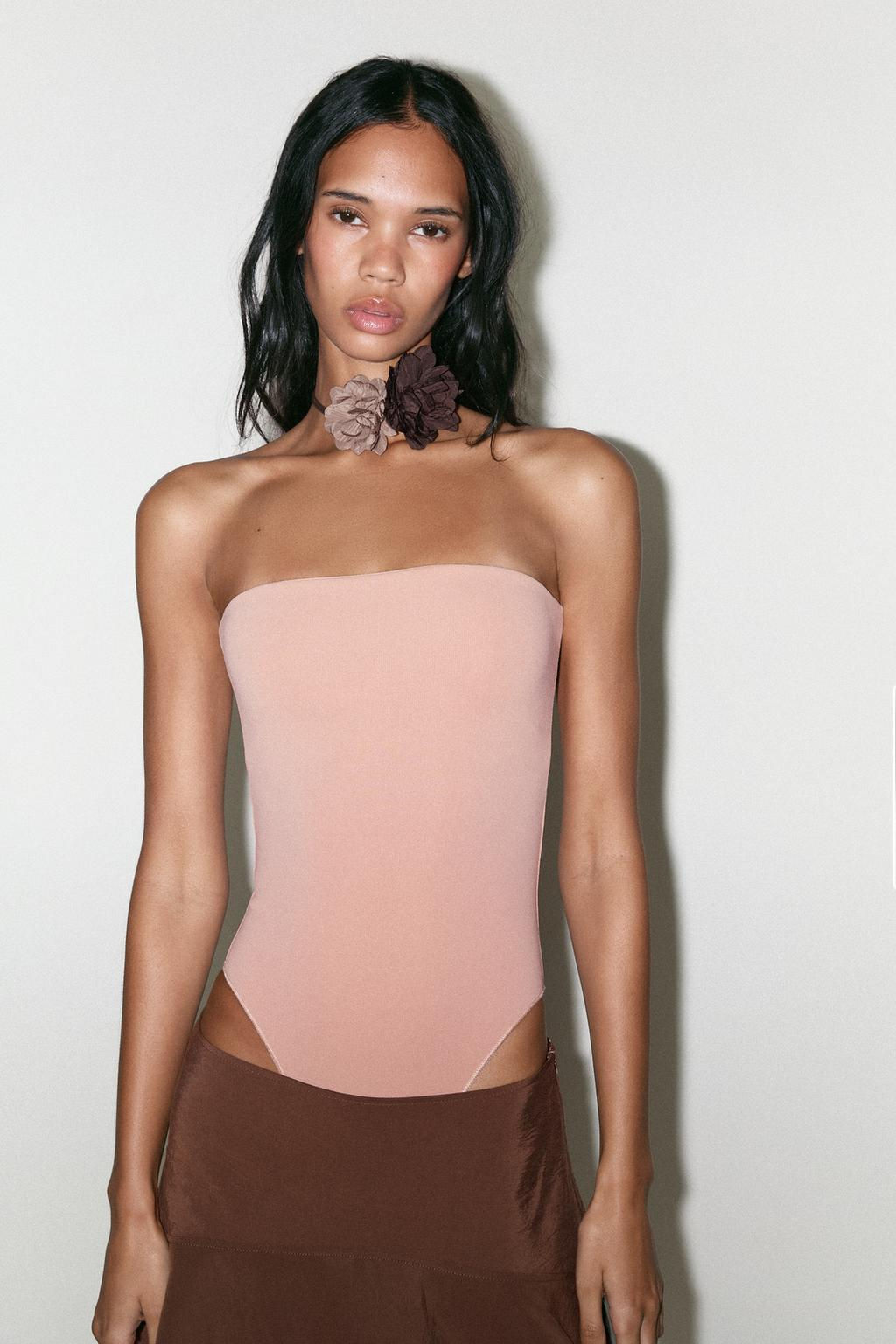 STRETCH BANDEAU BODYSUIT - Zara фото 30