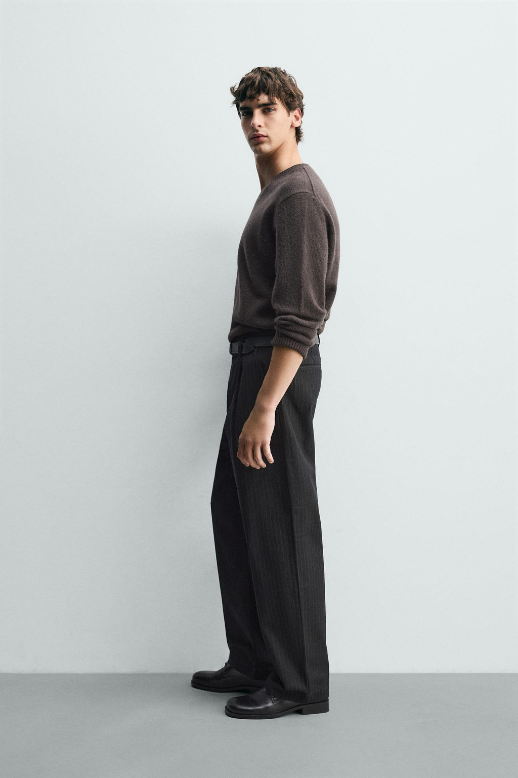 RELAXED FIT PINSTRIPE TROUSERS - Zara фото 14
