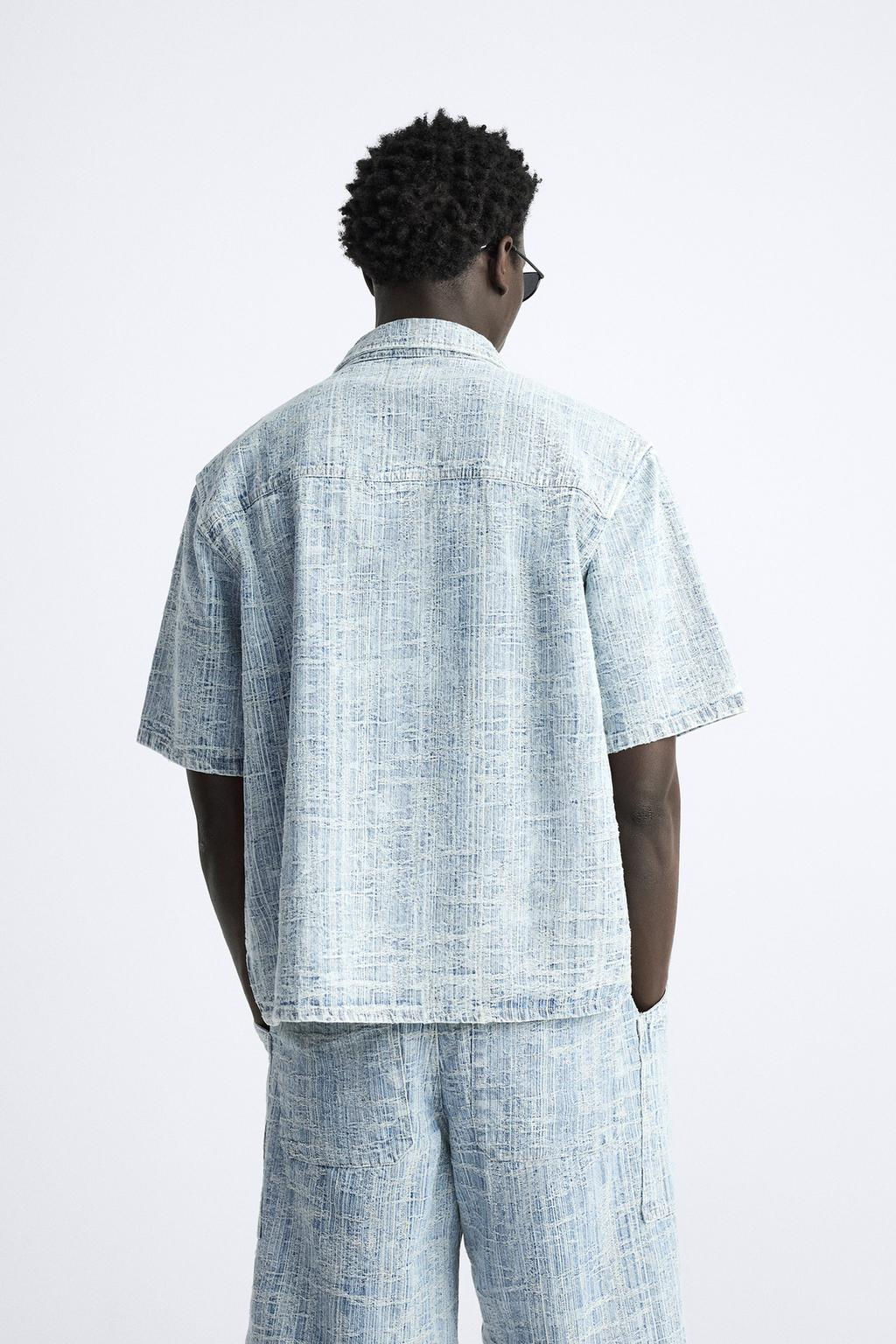 JACQUARD DENIM SHIRT - Zara фото 4