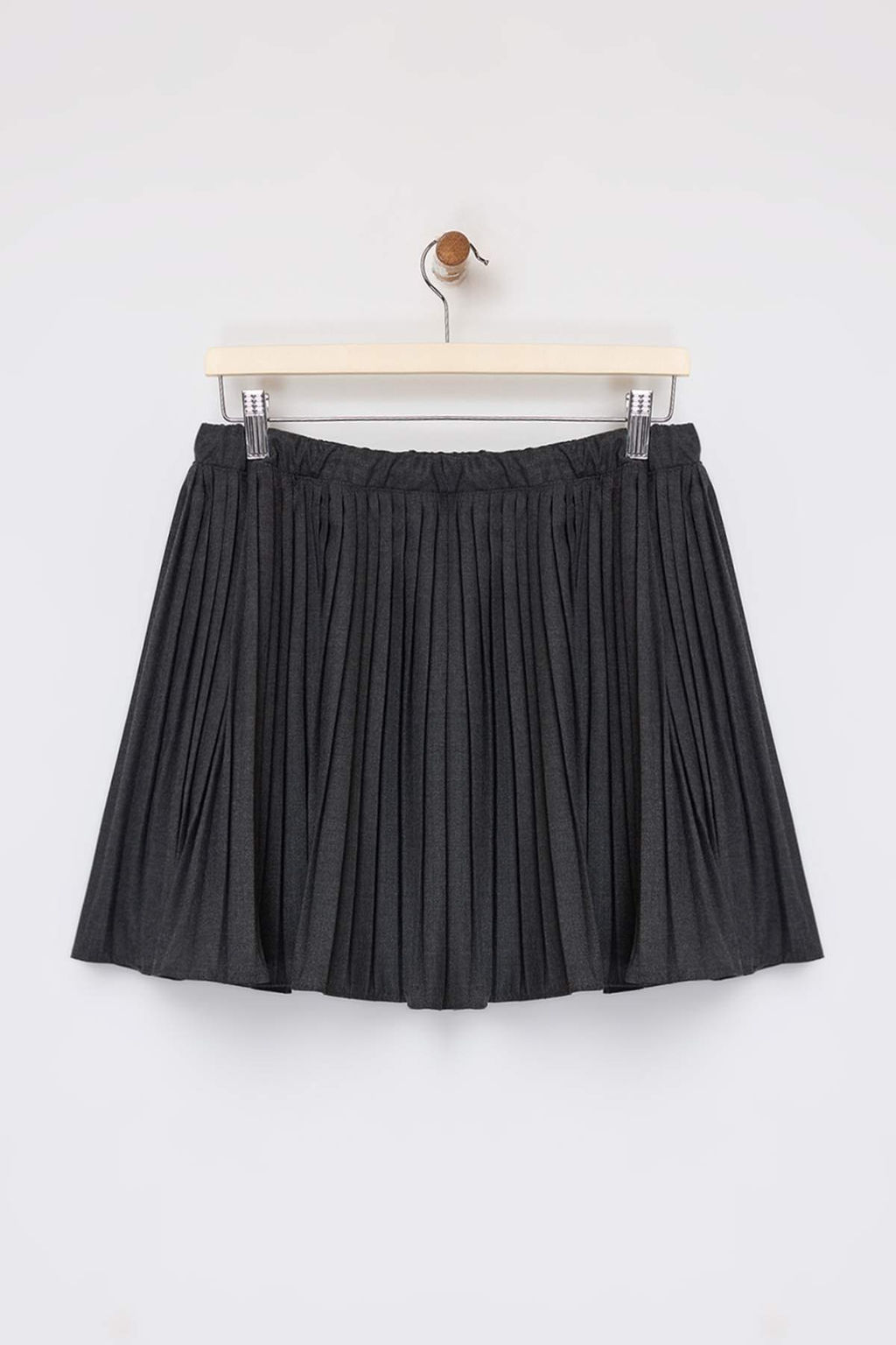 Antrasit Piliseli Poliviskon Dokuma Mini Etek TWOSS26ET00014 - Trendyolmilla фото 2