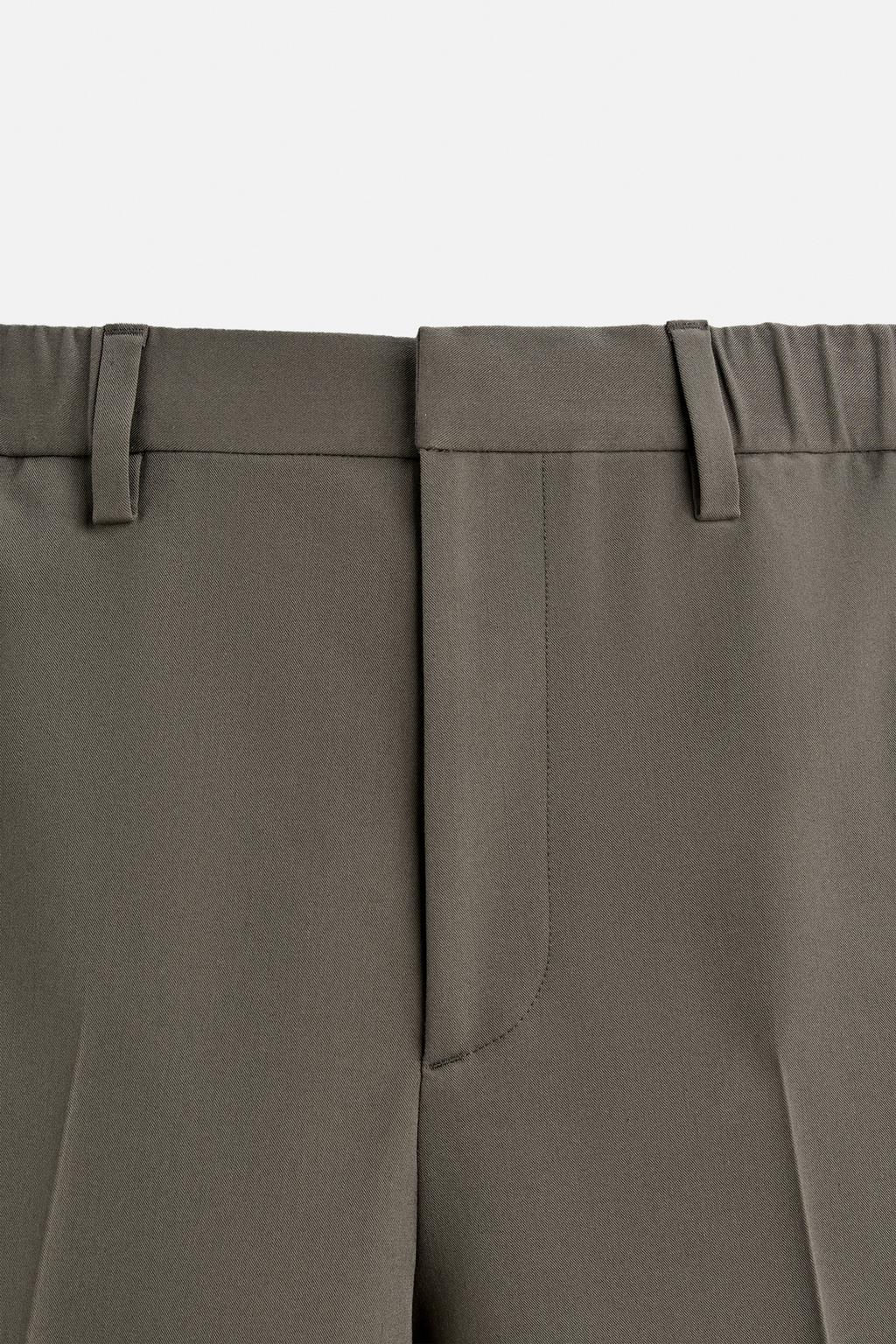 STRAIGHT-LEG JOGGER WAIST TROUSERS - Zara фото 8