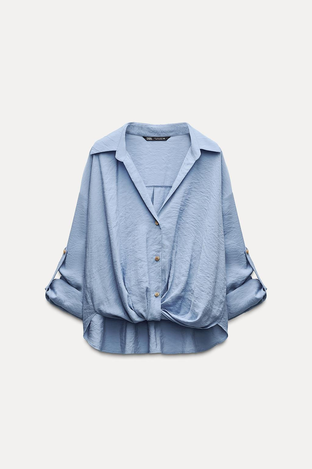 SHIRT WITH TAB DETAIL - Zara фото 3
