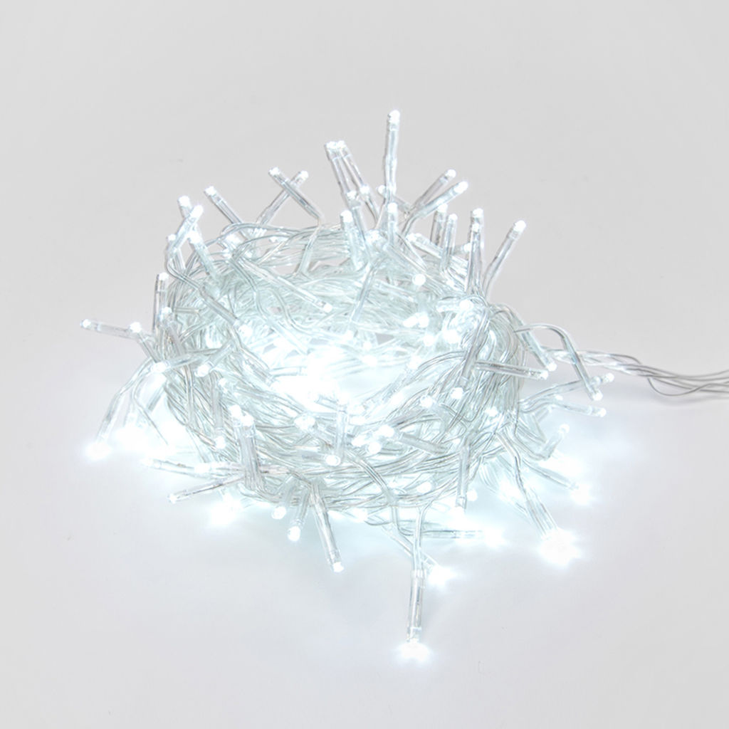 ULD-S0300-200/DTA WHITE IP20 FIRECRACKER Гирлянда светодиодная с контроллером Фейерверк, 3м. 200 светодиодов. Белый свет. Провод прозрачный. ТМ Uniel