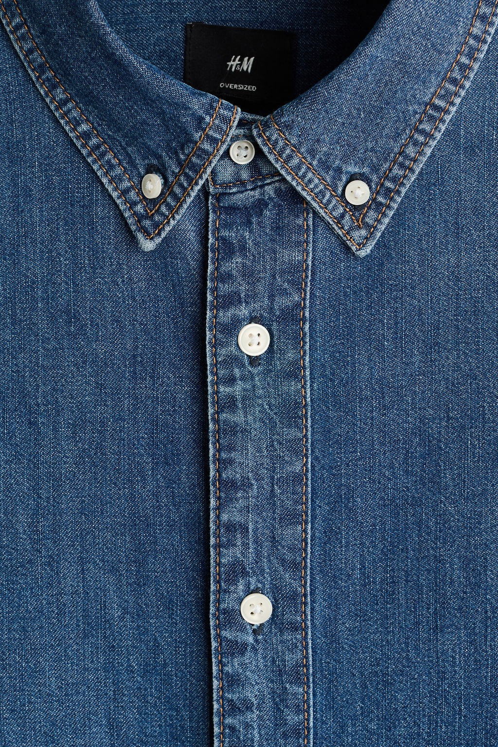 Camisa denim Oversized Fit - H&m фото 4