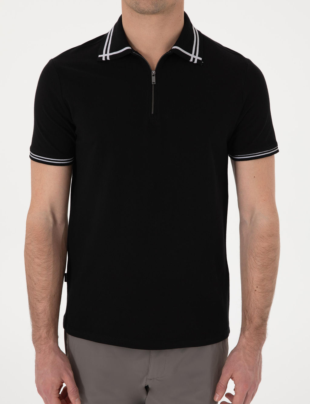 Siyah Slim Fit Ti__rt
