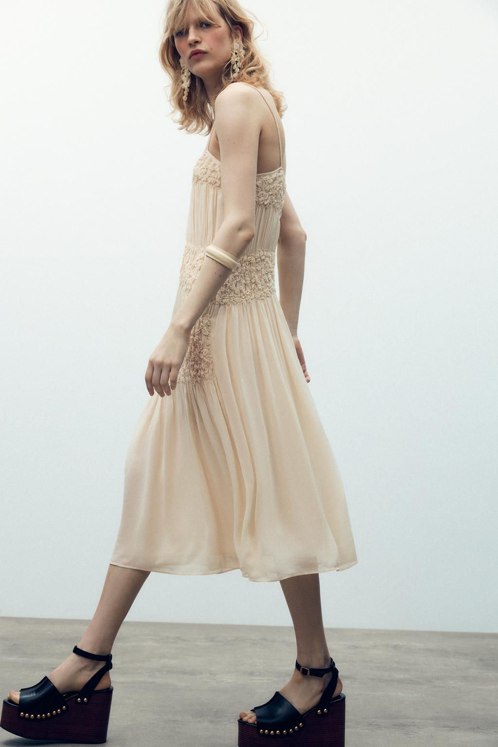 PLEATED STRAPPY DRESS - Zara фото 4