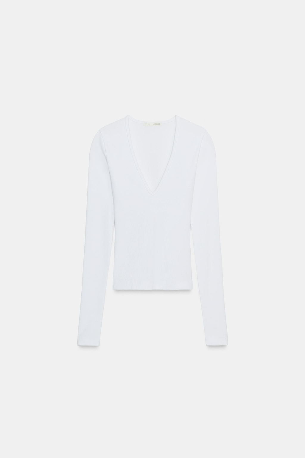LONG SLEEVE RIBBED TOP - Zara фото 5
