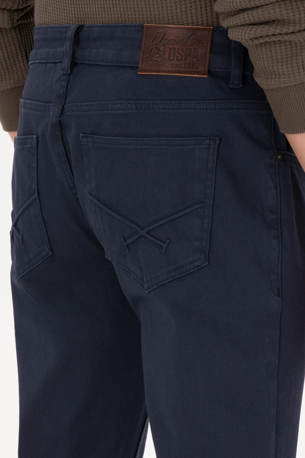 Erkek Koyu Mavi Slim Fit Jean Pantolon