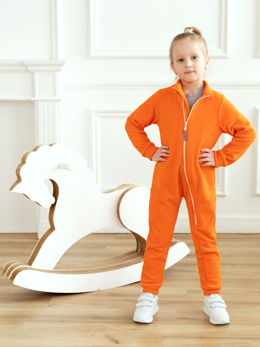 Комбинезон детский флисовый оранжевый