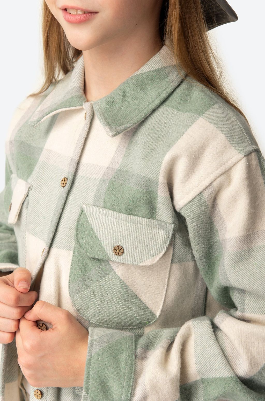 Теплая удлиненная рубашка для девочки Happyfox