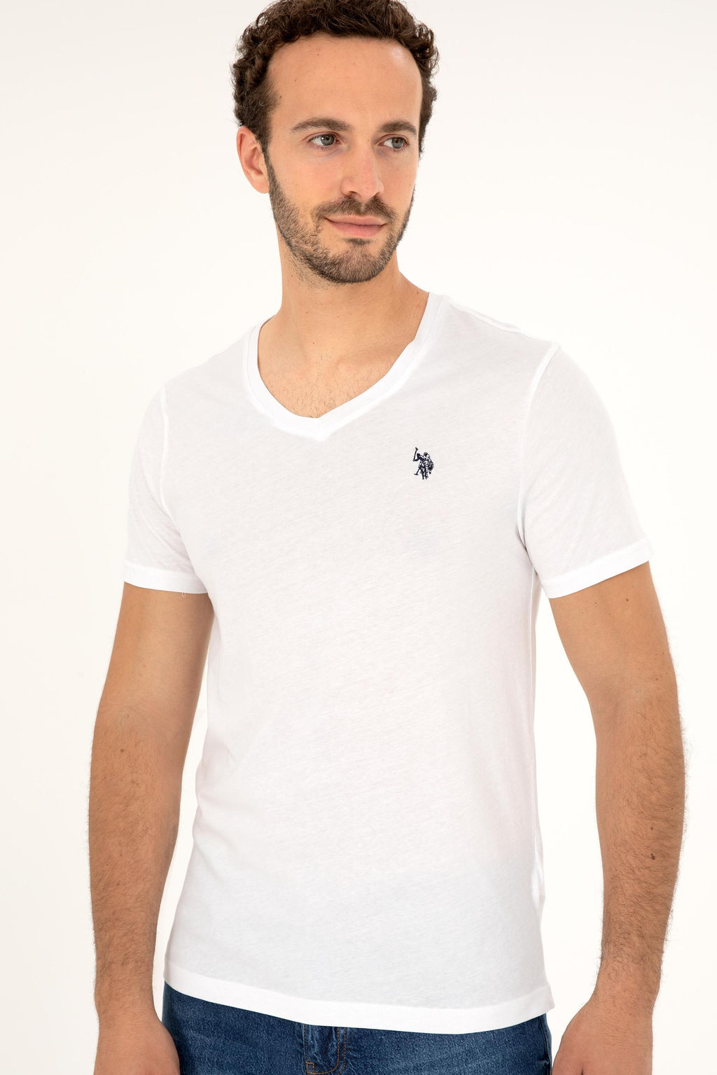 Футболка мужская U.S. Polo Assn белая хлопок  фото 10