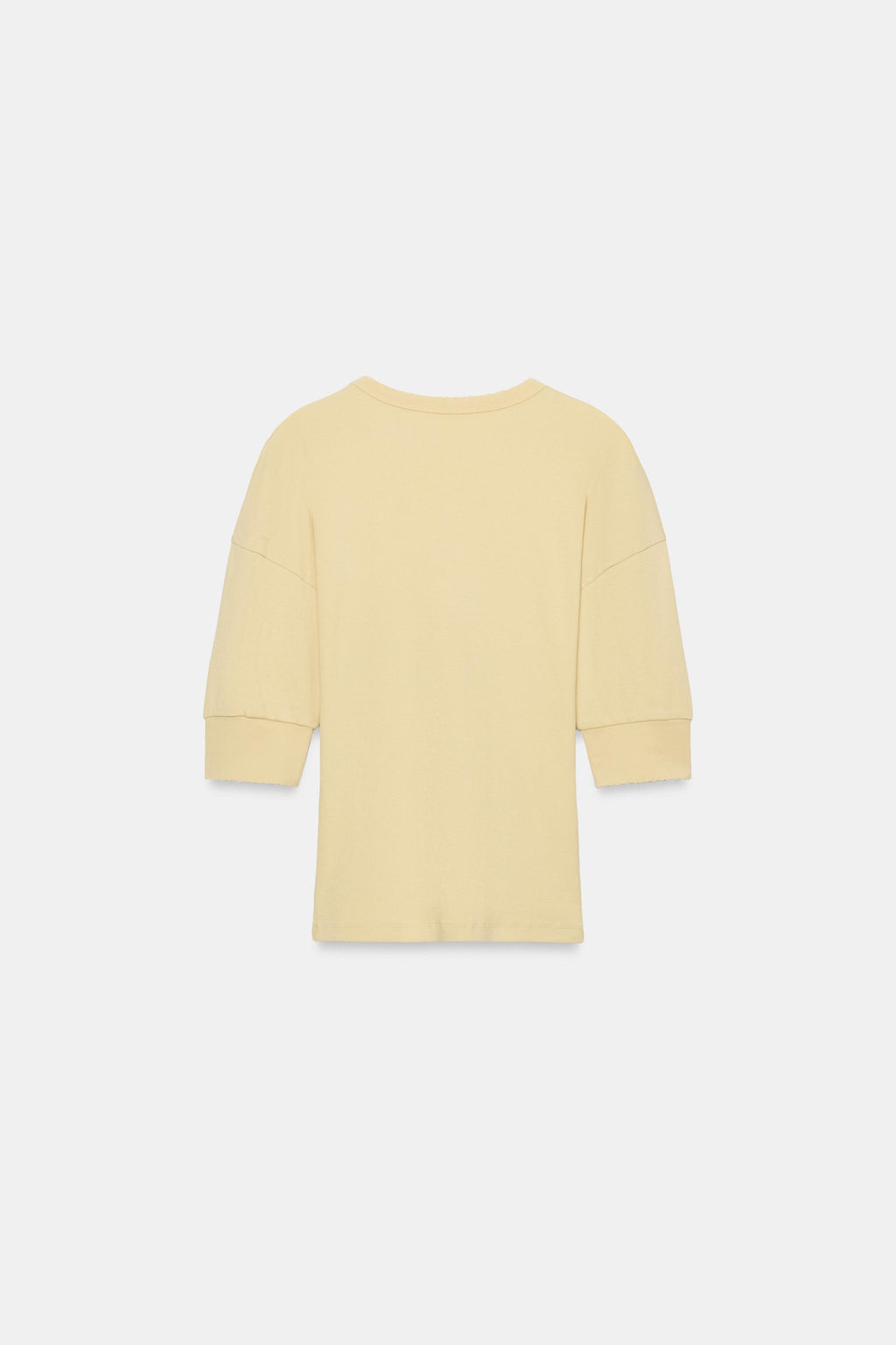 CAMISETA RIB MANGA VOLUMEN / Amarillo medio - Zara фото 8