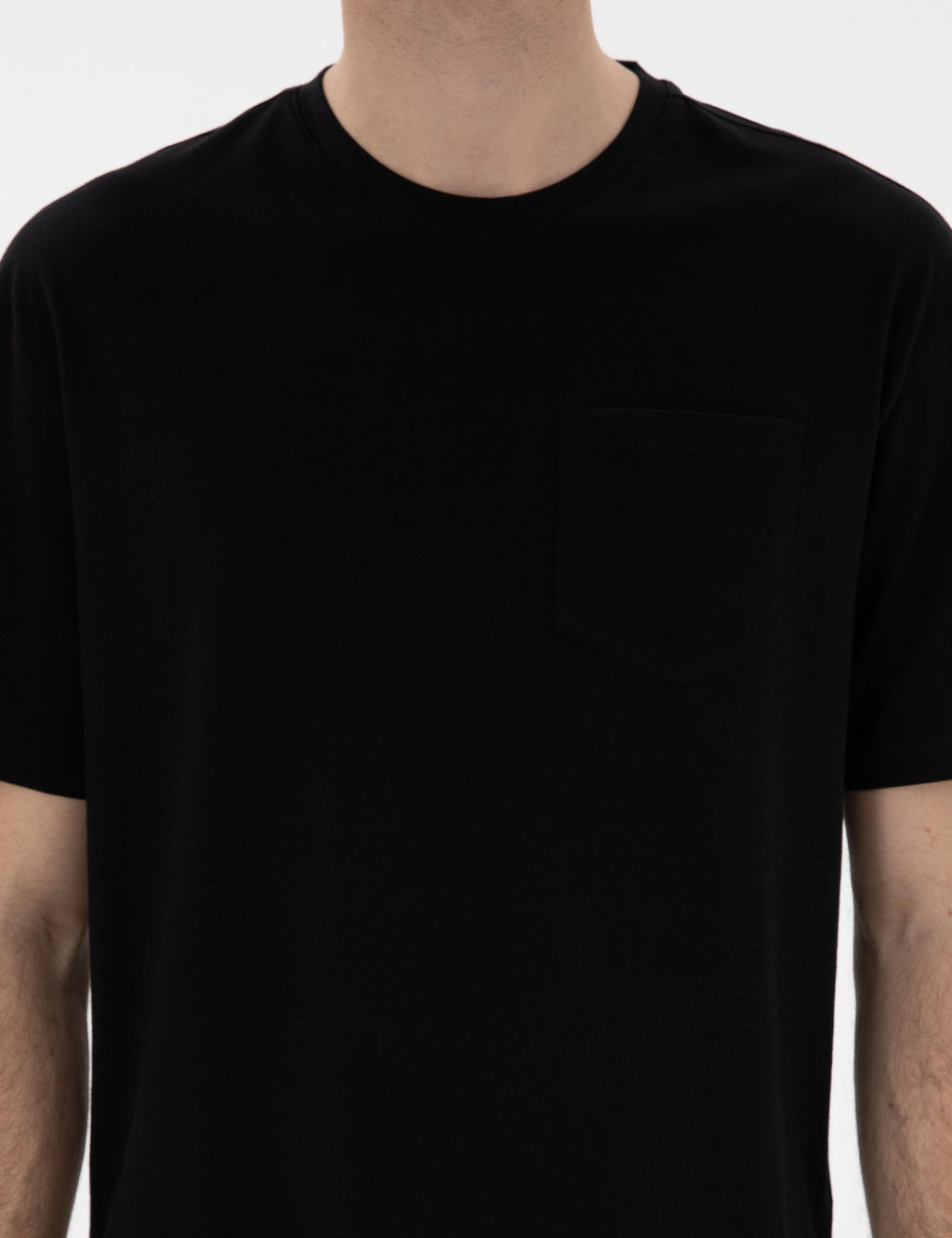 Siyah Comfort Fit Basic Ti__rt - Pierre cardin фото 7