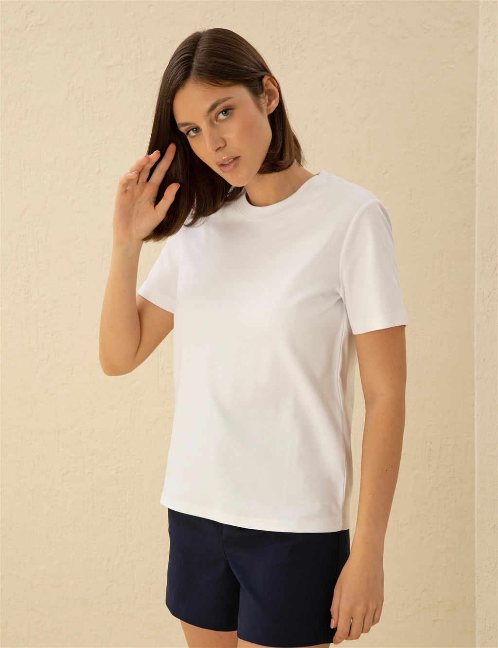 Beyaz Slim Fit Ti__rt - Pierre cardin фото 3