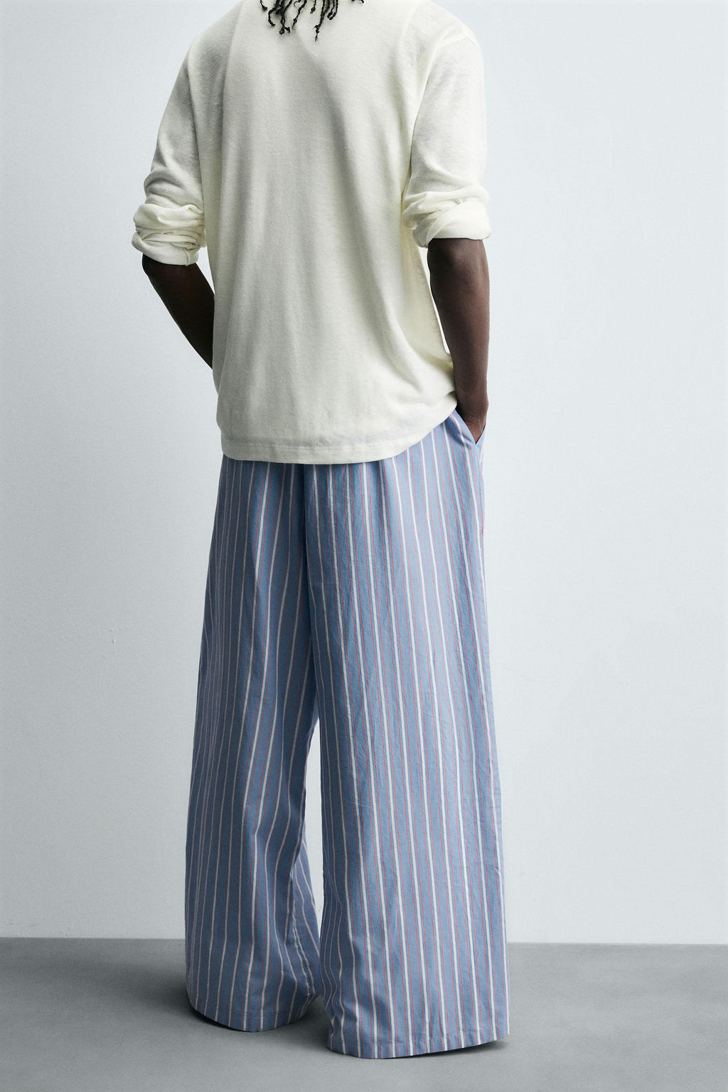 STRIPED OVERSIZE FIT TROUSERS