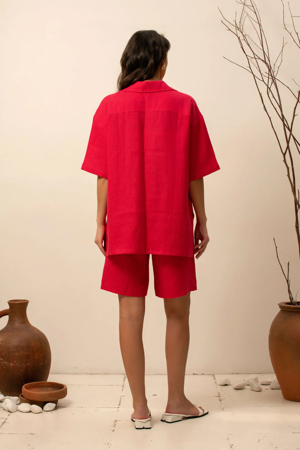 Комплект женский Лён Фуксия М-120КП MODAMICA