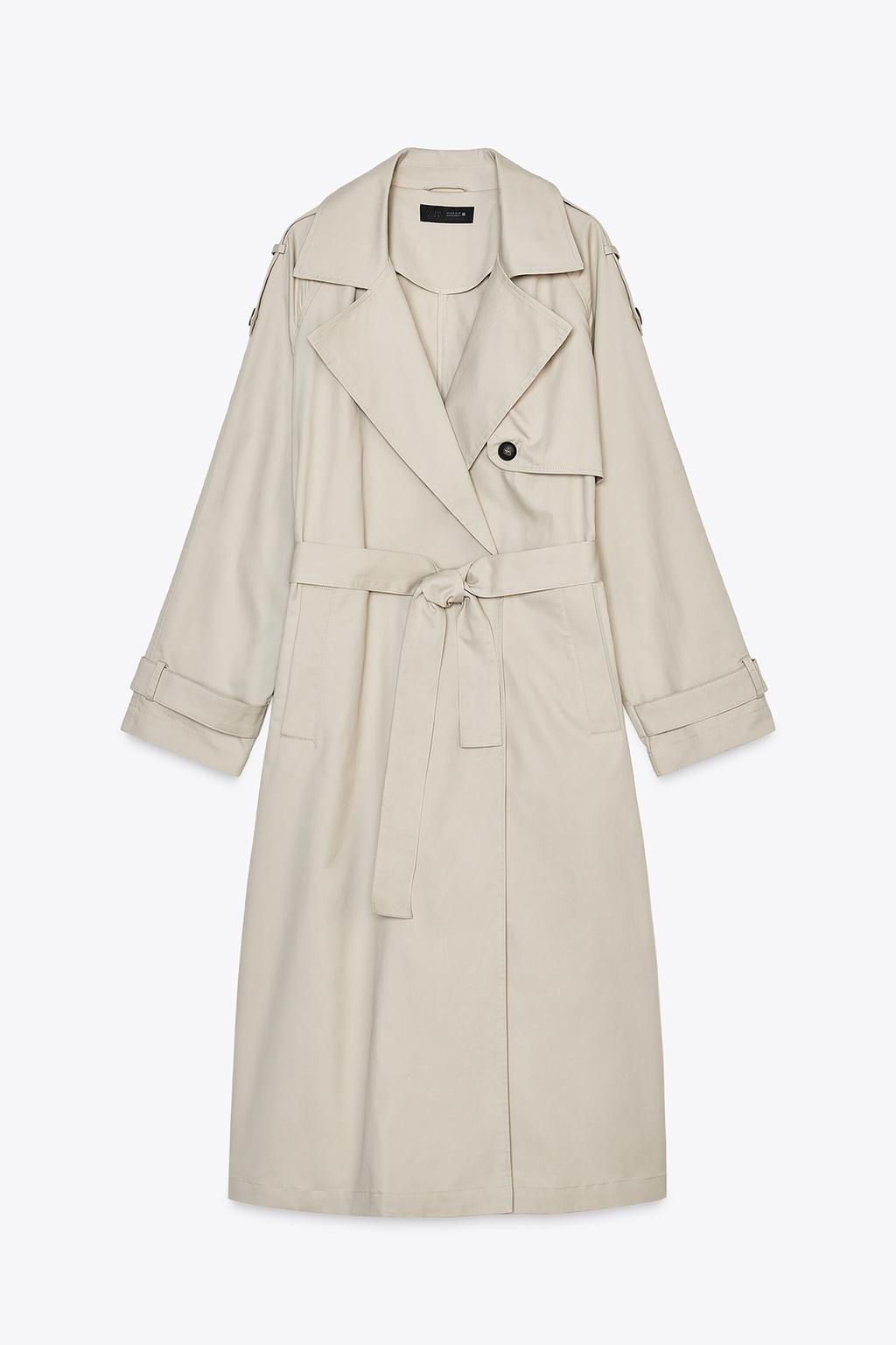 LONG DOUBLE-BREASTED TRENCH COAT WITH BELT - Zara фото 6