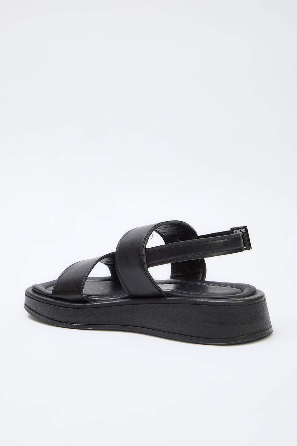 Siyah Cift Bantl? Kal?n Taban Kad?n Sandalet TAKSS25SD00072 - Trendyolmilla фото 8