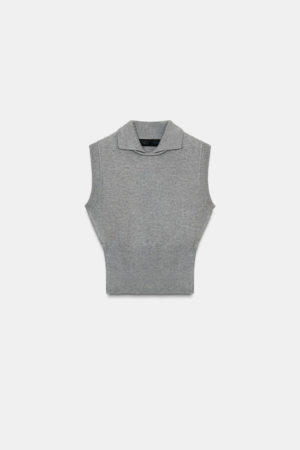 KNITTED POLO COLLAR TANK TOP - Zara фото 5