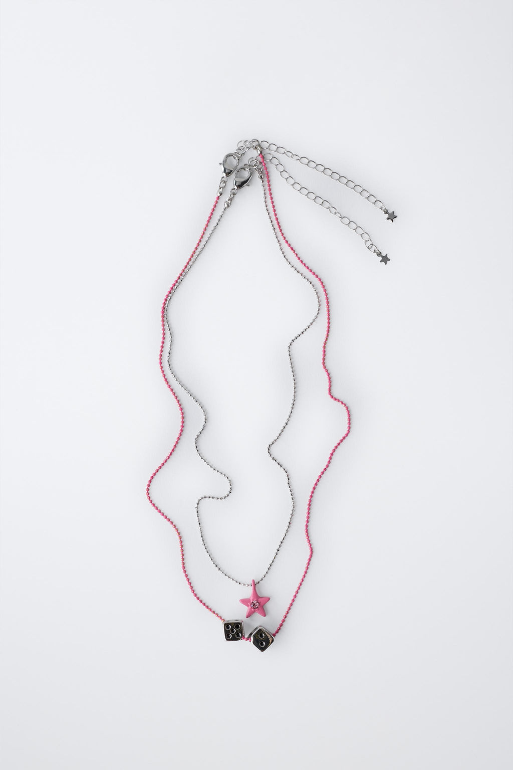 PACK DOS COLLARES DADOS Y ESTRELLA / Plata - Zara фото 4