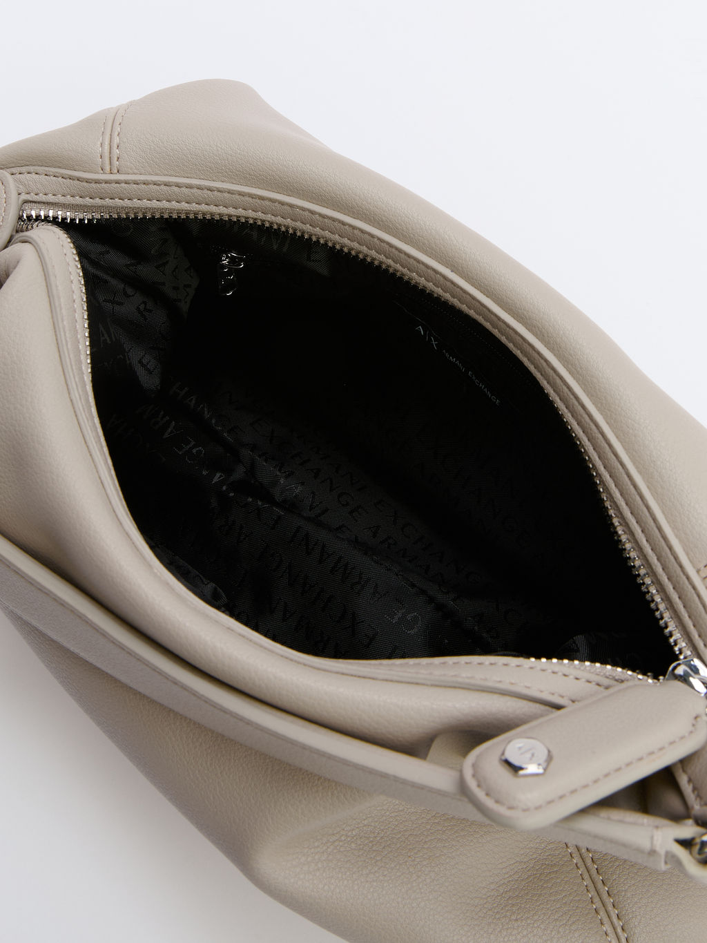 Женская сумка с ручками ARMANI EXCHANGE Артикул 4081546, бежево-серый фото 5