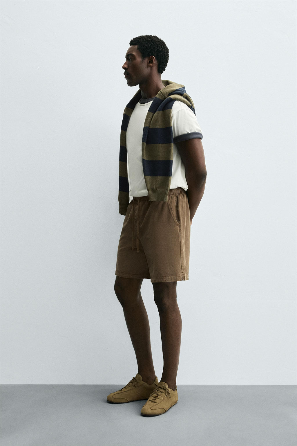 LYOCELL-COTTON RELAXED FIT BERMUDA SHORTS - Zara фото 4