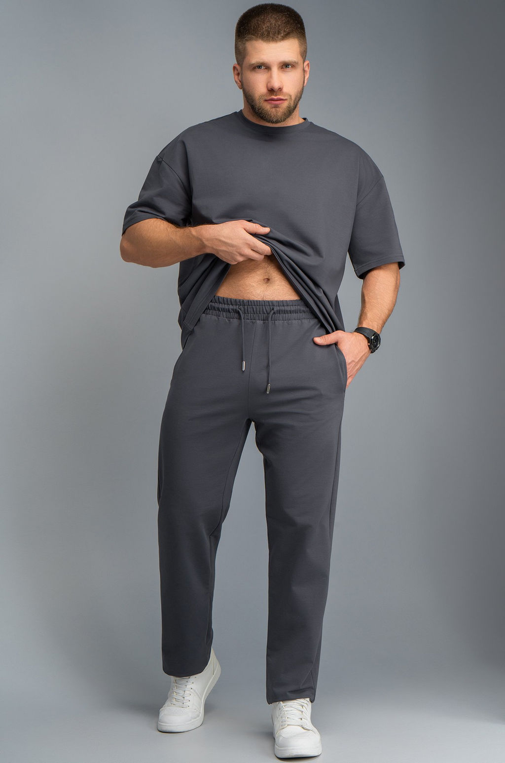 Мужской костюм из футера с брюками Happyfox  фото 23