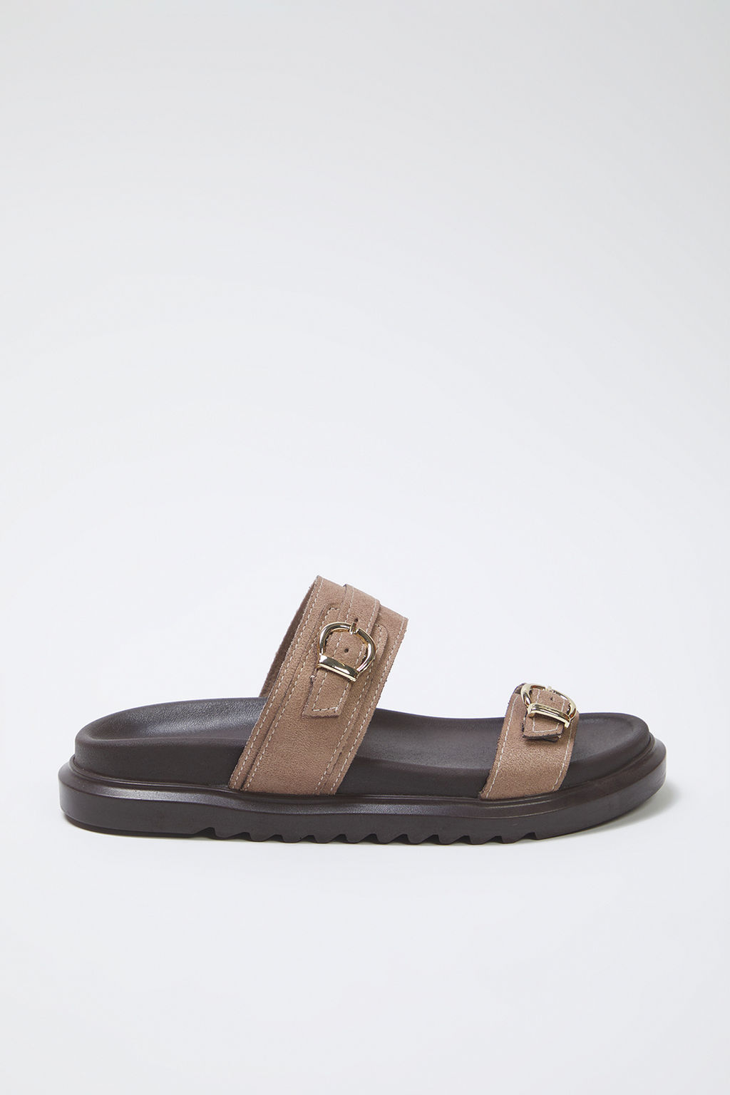 Trendyol Shoes Leopar Cift Tokal? Kahverengi Kal?n Taban Kad?n Terlik TAKAW25TE00009 - Trendyolmilla фото 4