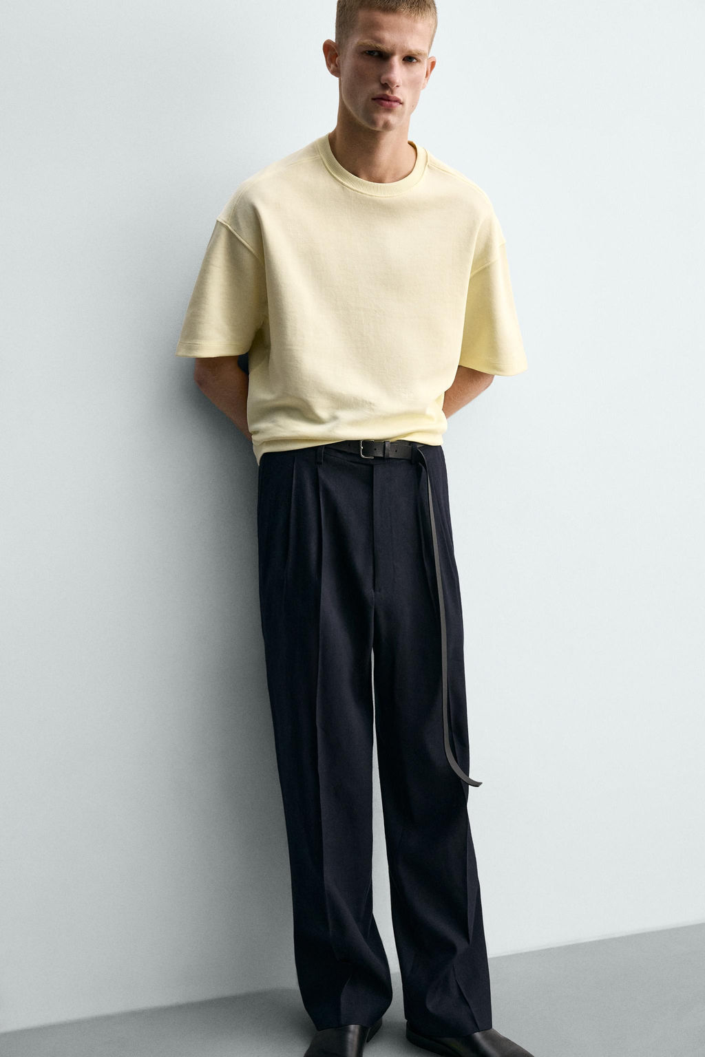 SUDADERA RELAXED FIT INTERLOCK / Amarillo claro - Zara фото 5