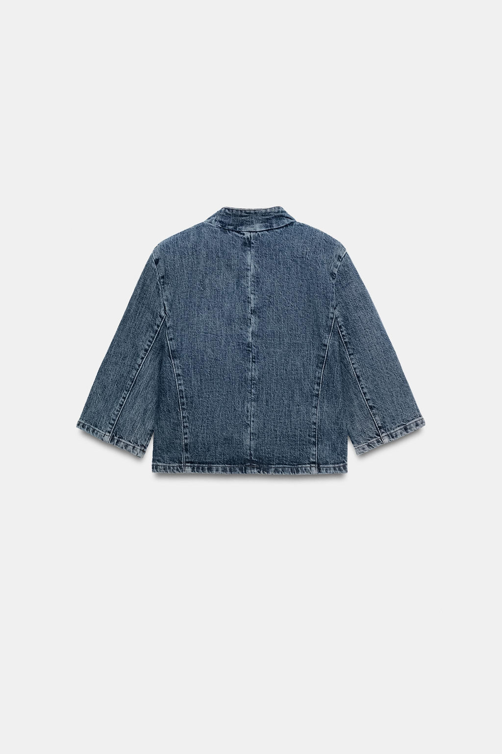 BLAZER DENIM CROPPED ZW COLLECTION / Azul - Zara фото 9