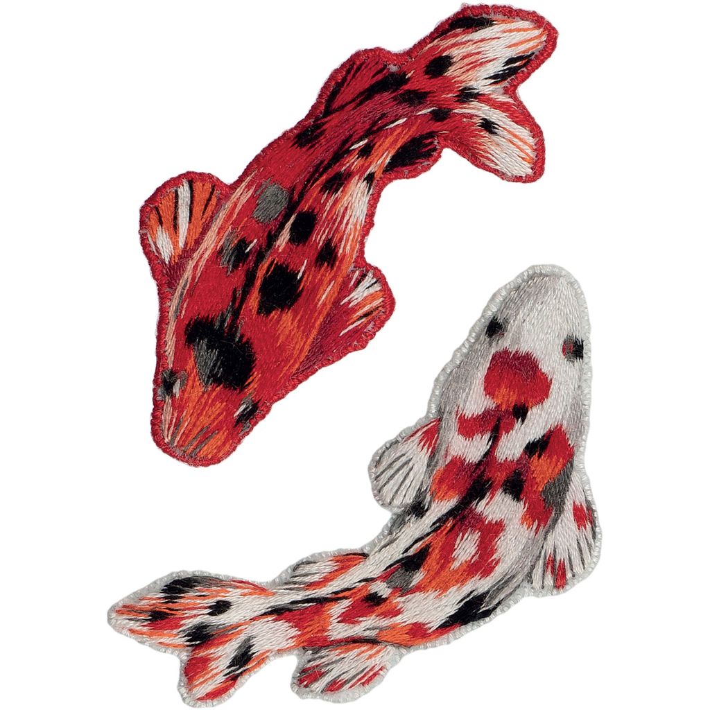 Набор для вышивания PANNA Живая картина JK-2248 Броши. Карпы кои 3.7 х 7.5 см