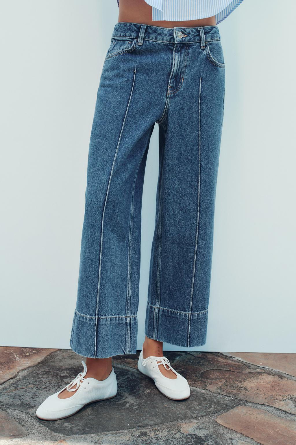 Z1975 WIDE-LEG HIGH-WAIST CROPPED JEANS - Zara фото 11