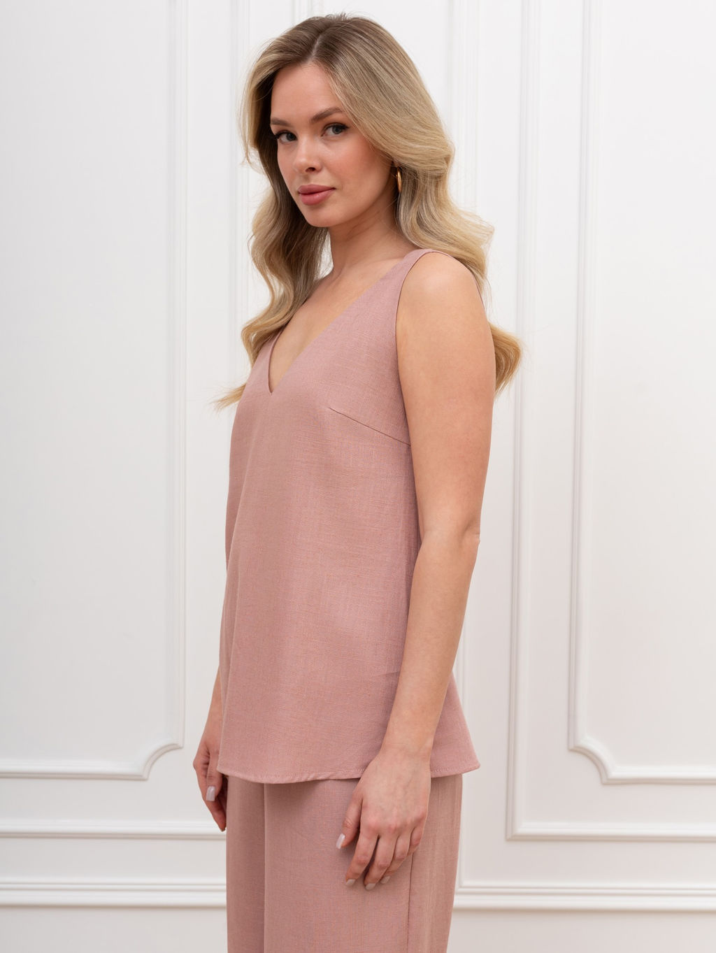 Блузка (топ) Сибелла-4 из вискозы со льном - Виотекс фото 37