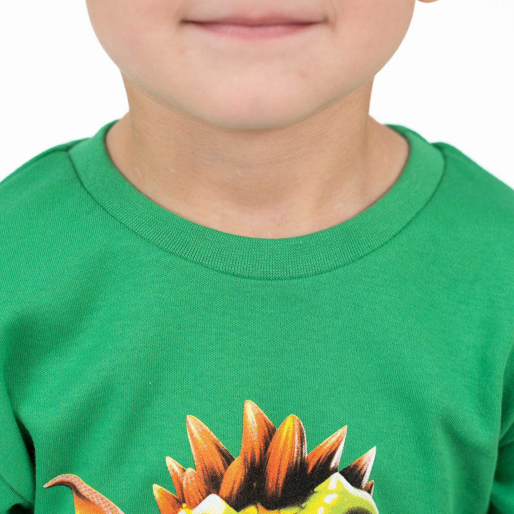 Пижама детская зеленая дракон ПЖ-1818 (110-116, 60)