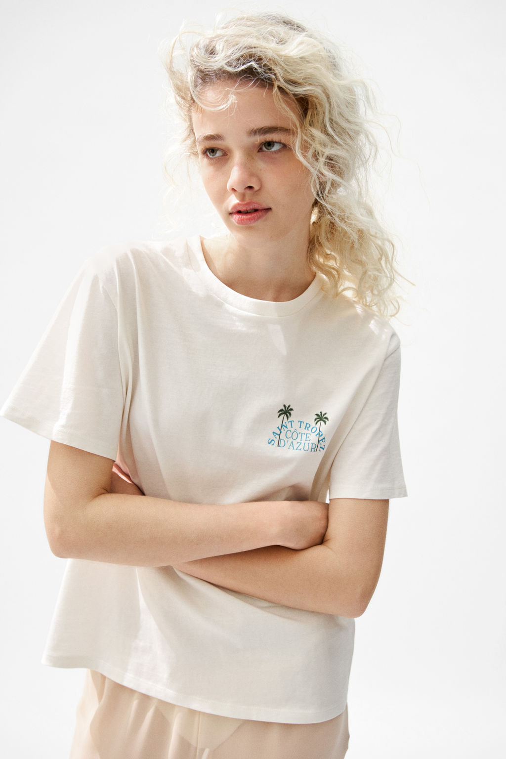 Camiseta estampada de algod?n - H&m фото 5