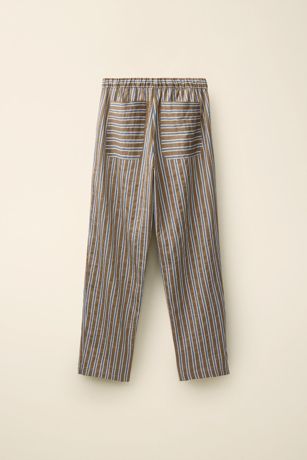 PANTAL?N RAYAS CON LINO CREATED BY CARAMEL LONDON X ZARA / Chocolate