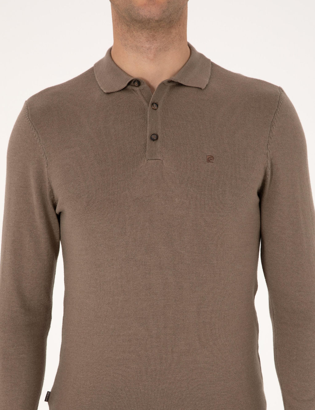 Vizon Melanj Slim Fit Polo Yaka Basic Triko Kazak - Pierre cardin фото 6