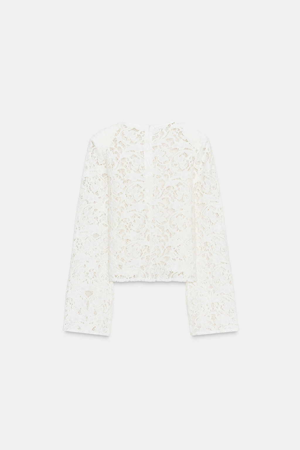 LACE TOP WITH SHOULDER PADS - Zara фото 6