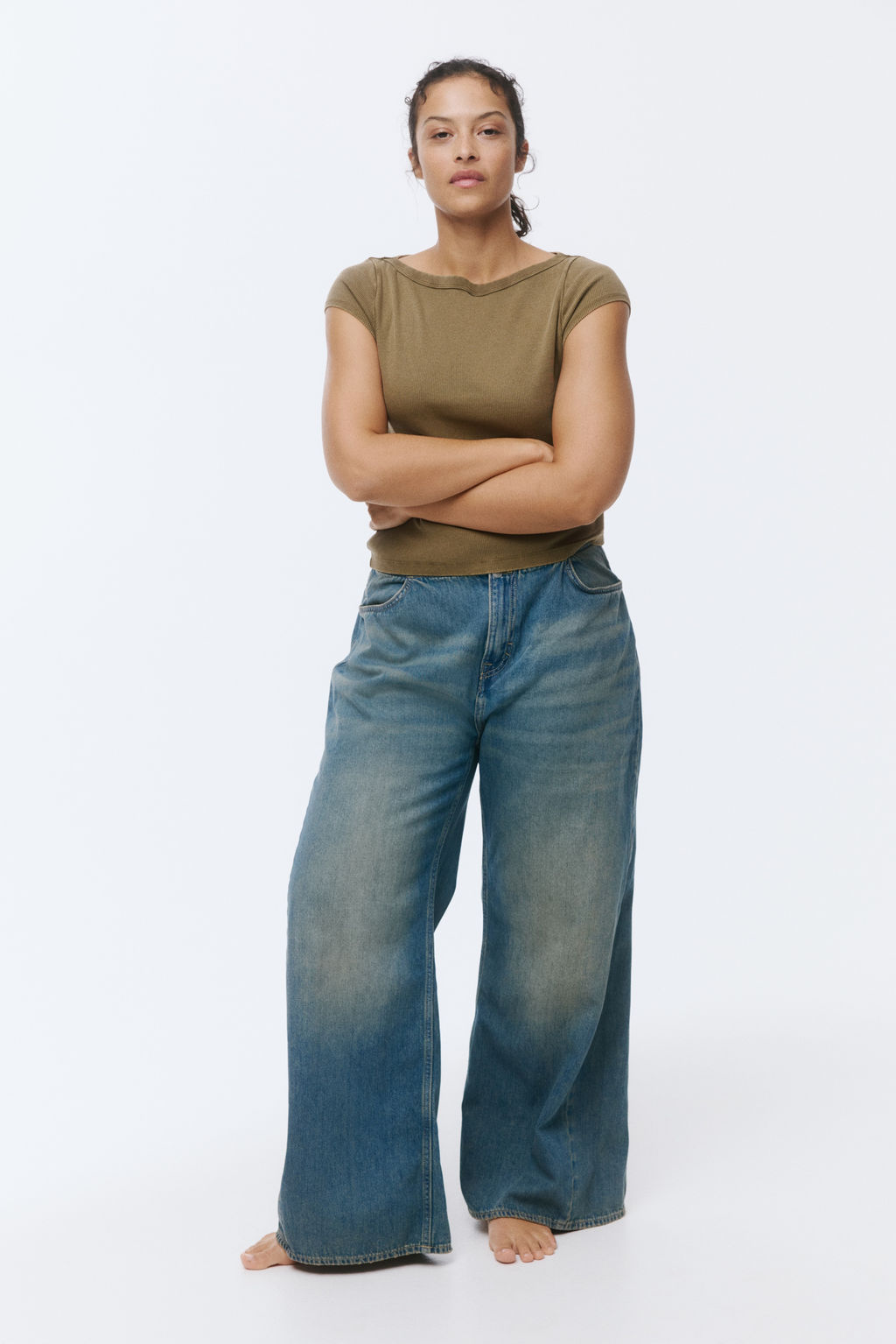 Top en punto de canal? con escote barco - H&m фото 7