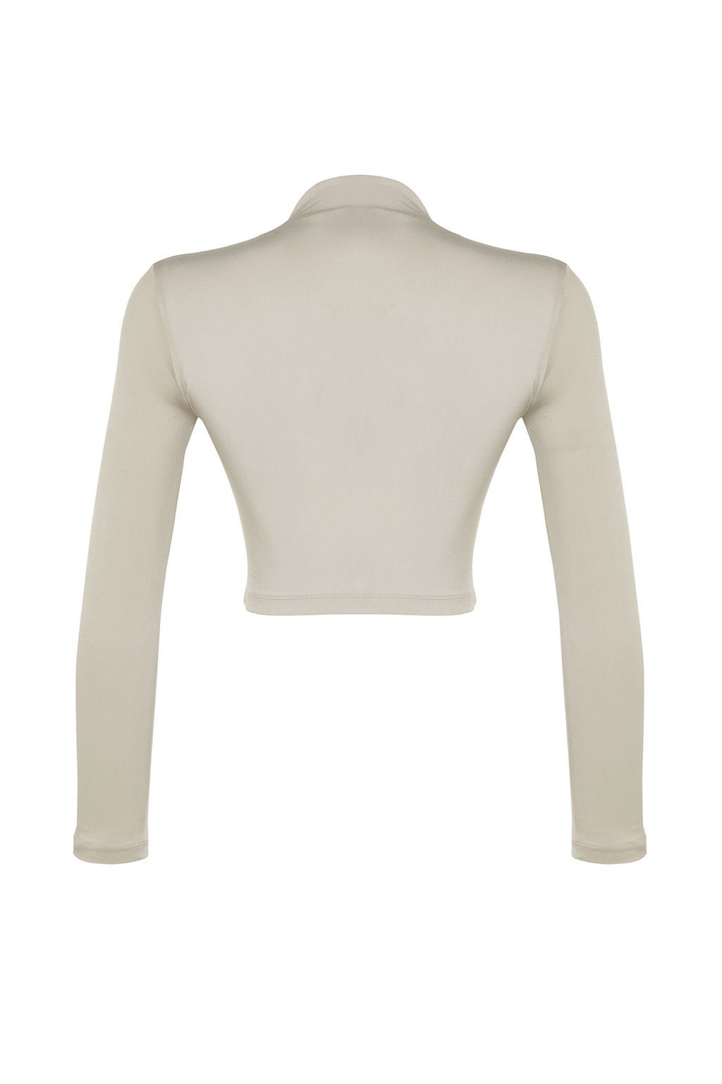 Ac?k Tas Dik Yaka Anvelop Kapama Drapeli Crop Bluz TWOAW24BZ00164