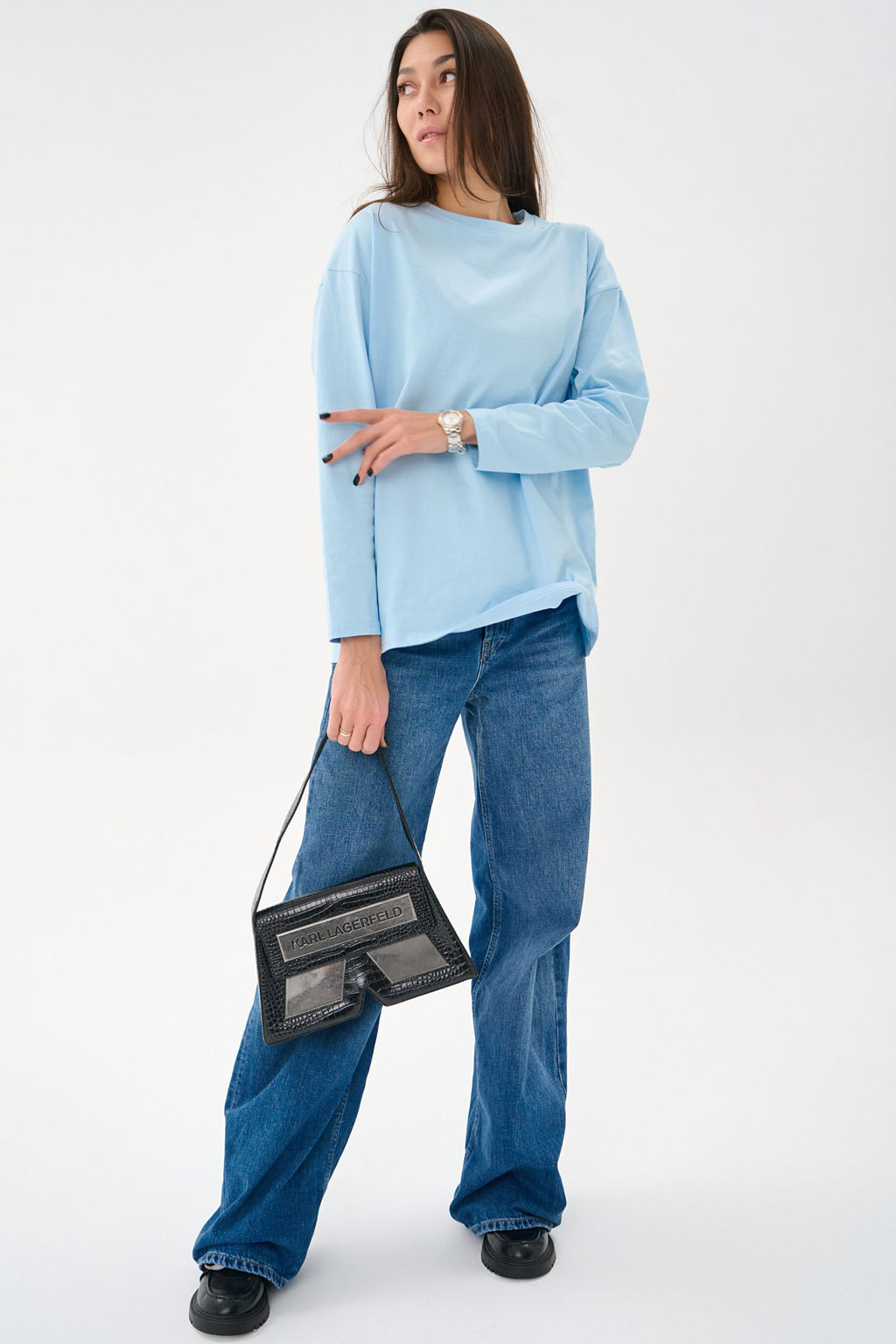 Лонгслив Эшли (голубой) - Эльза фото 5