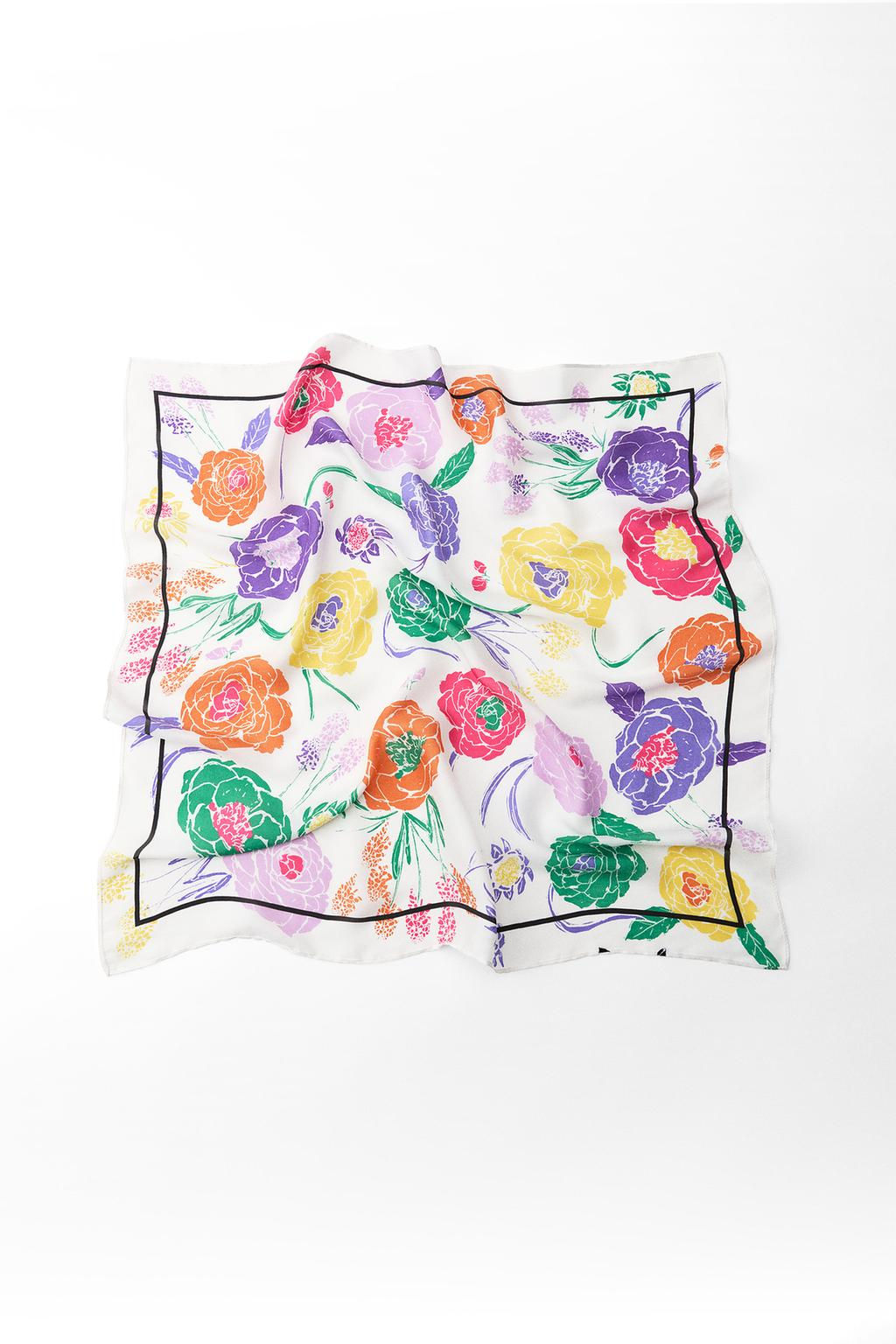 PRINTED SATIN SCARF - Zara фото 4